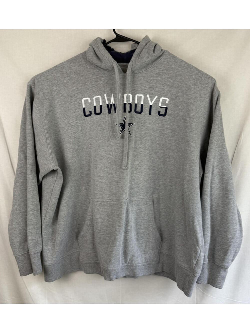 VTG Y2K Dallas Cowboys Hoodie Mens 3XL NFL Authentic Sweatshirt Embroidered